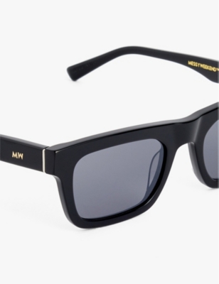 Messyweekend New Dylan Square-frame Acetate Sunglasses In Black/grey