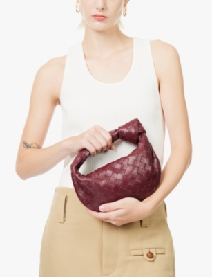 Bottega Veneta Womens Barolo-gold Jodie Mini Leather Top-handle Bag In Barolo-gold