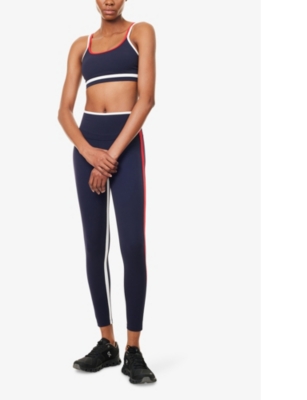 Splits59 Splits Sam Hw Rigor 7/8 Stretch-woven Leggings In Indigo/white