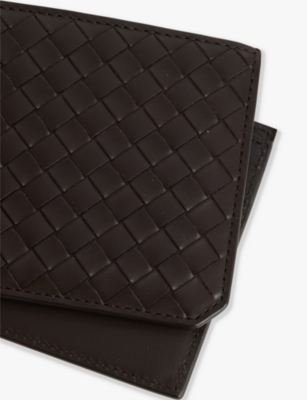 Bottega Veneta Portefeuille Bi-fold Intrecciato Piccolo Avec Porte-monnaie In Fondant-silver