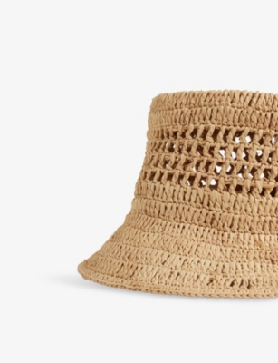 REISS: Ramona Straw Bucket Hat