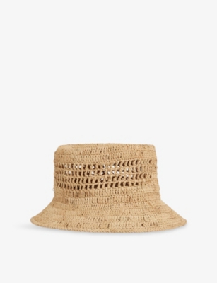 REISS: Ramona Straw Bucket Hat