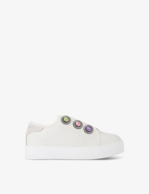 KURT GEIGER S' MINI LANEY OCTAVIA LEATHER LOW-TOP TRAINERS 