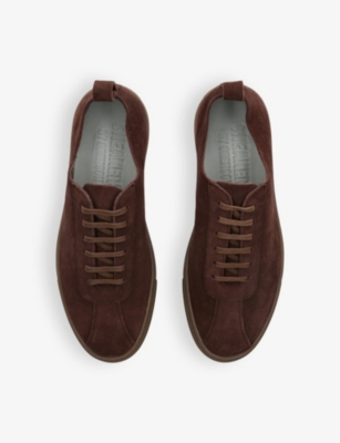 Shop Grenson Mens Brown Sneaker 1 U Suede Low-top Tennis Shoes