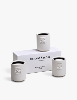 AUGUST&PIERS: Menage a Trois trio candle gift set