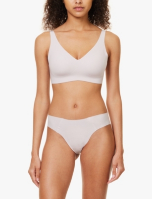 Sloggi Womens Perola Zero Feel 2.0 Soft Non-wired Stretch-woven Bra S In Perola