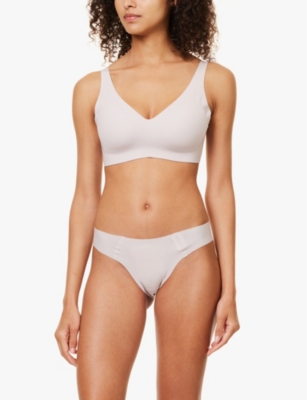 Sloggi Womens Perola Zero Feel 2.0 Tiny Tanga Stretch-woven Briefs In Perola
