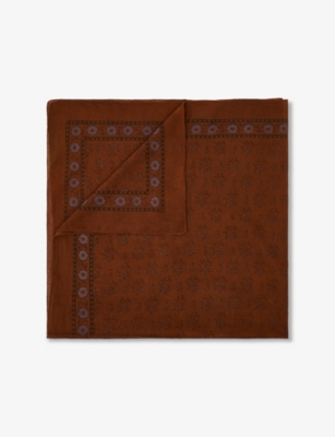 SOEUR: Classique Floral-Pattern Twill Cotton Scarf