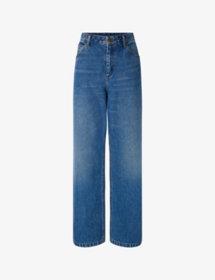 Soeur Womens Calvin Straight-leg Denim Jeans Denim Bleu Delave In Bleu