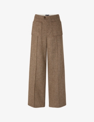 SOEUR: Harry straight-leg high-rise wool trousers