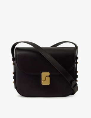 SOEUR: Bellissima S-embellished leather cross-body bag