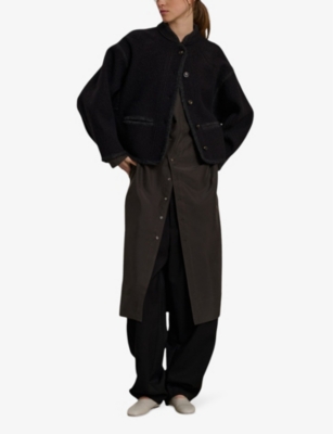 SOEUR: Olympe high-neck wool bomber jacket