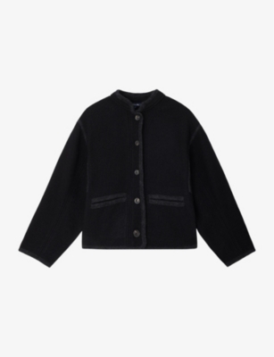 SOEUR: Olympe high-neck wool bomber jacket