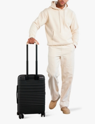 Beis Carry-on Roller 4-wheel Polycarbonate Cabin Suitcase 58cm In In Black / Beige Handle