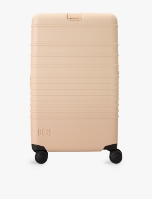 Shop Beis The Medium Check-in Roller Hard-shell Suitcase In In Beige