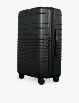 Beis The Medium Check-in Roller Four-wheel Shell Suitcase 72cm X 48cm In In Black / Beige Handle