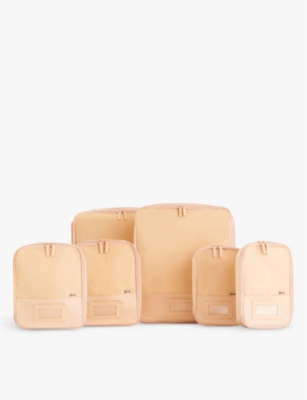 BEIS: Compression woven and mesh packing cubes set of six