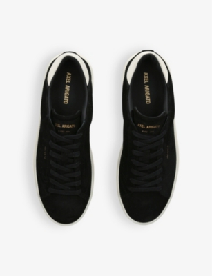 AXEL ARIGATO: Court logo-embossed suede low-top trainers