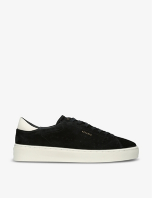 AXEL ARIGATO: Court logo-embossed suede low-top trainers