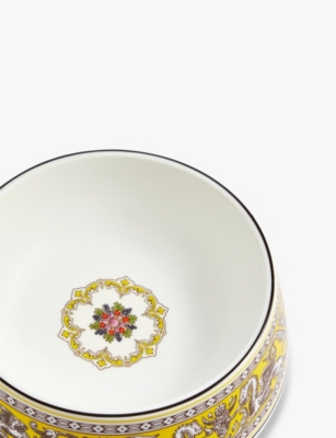 WEDGWOOD: Florentine motif-print bone-china pet bowl 21.5cm