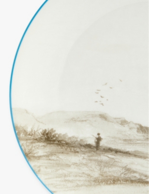 Wedgwood Darwin Voyage Of The Beagle Patagonia Teacup, Saucer And Plate 3-piece Bone-china Set