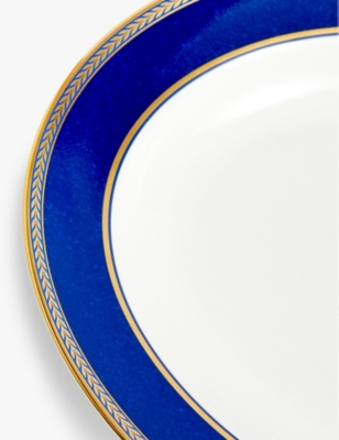 WEDGWOOD: Renaissance Gold bone-china oval platter 28cm