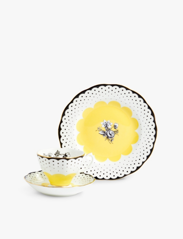 100 Years Wanda 1920 bone-china tea-cup, saucer and plate set