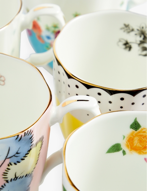 100 Years set of 5 bone china mugs