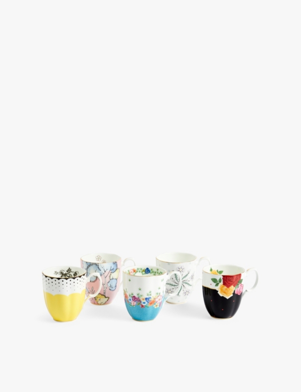 100 Years set of 5 bone china mugs