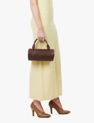 Shop The Row Womens Dark Brown Pld Edith Top-handle Leather Bag