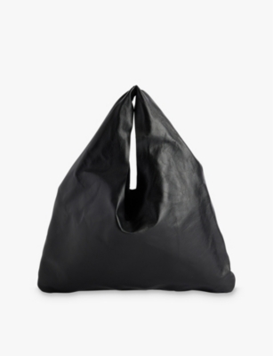 The Row Womens Black Pld Bindle Small Leather Bag In Black Pld