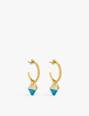 Shop La Maison Couture Womens The Rock Hound Hotrocks Alchemy Ceramic-coated 18ct Yellow Gold-plated Vermeil Recycled Sterl In Blue