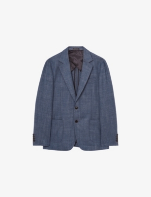 REISS: Stack Single-Breasted Wool-Blend Blazer
