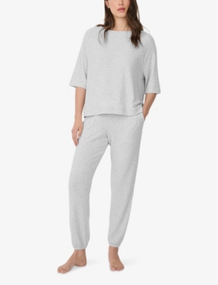 THE WHITE COMPANY: Waffle Relaxed-Fit Short-Sleeve Stretch-Jersey Pyjamas
