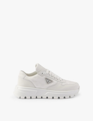 Prada Prax 01 Re-nylon And Leather Sneakers In White