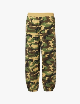AWAKE NY: Rhinestone-text relaxed-fit cotton-jersey jogging bottoms