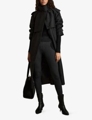 REISS: Wren Wave-Stripe High-Rise Stretch-Jersey Leggings