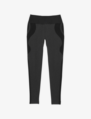 REISS: Wren Wave-Stripe High-Rise Stretch-Jersey Leggings