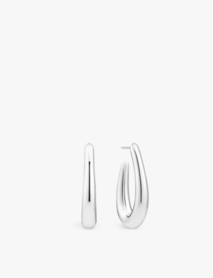 SIF JAKOBS: Goccia Pianura Grande sterling-silver hoop earrings