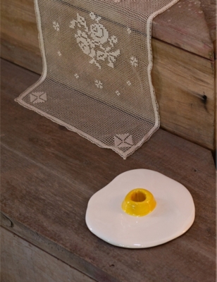 LAETITIA ROUGET: The Good Egg ceramic single candle holder