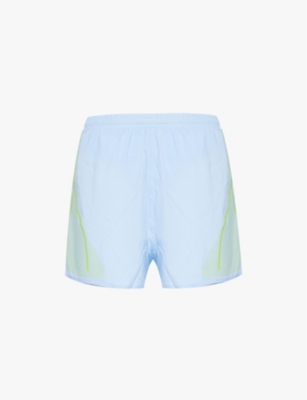 Adidas By Stella Mccartney Womens Glow Blue Truepace Loose-fit Recycled-polyester Running Shorts