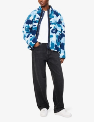 A BATHING APE: Camouflage Reversible Relaxed-Fit Woven-Fleece Jacket