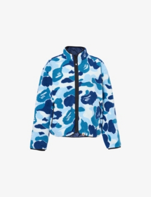 A BATHING APE: Camouflage Reversible Relaxed-Fit Woven-Fleece Jacket