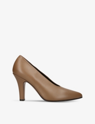 The Row 90mm Prudens Leather Pumps In Mid Brown