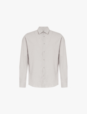 SUNSPEL: Corduroy spread-collar slim-fit cotton shirt