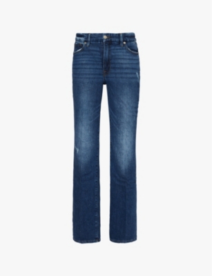 Shop Good American Womens  Good Classic Bootcut-leg Stretch-denim Jeans In Indigo704