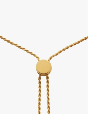 Monica Vinader Chain Link Friendship Slider Bracelet In Yellow Gold