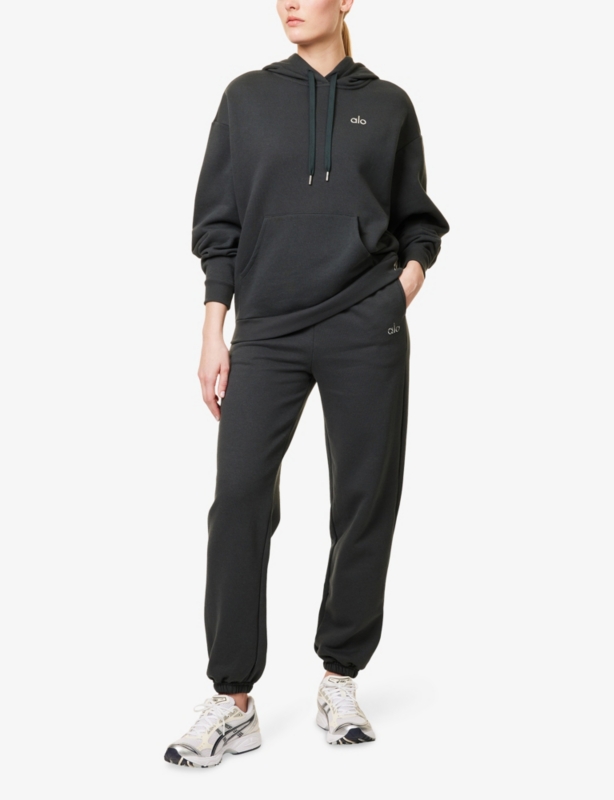 Accolade 3D-logo straight-leg cotton-blend jersey jogging bottoms