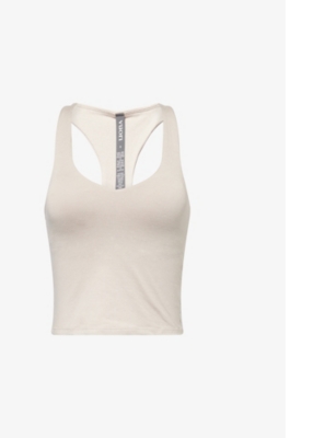 VUORI: Halo Performance scoop-neck cropped stretch-recycled polyester top