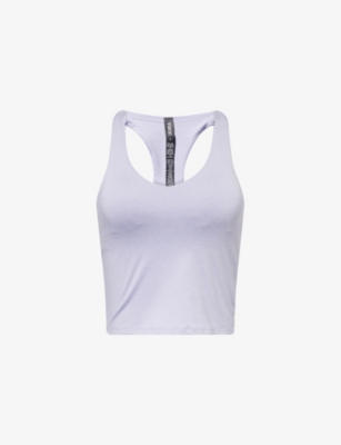 VUORI: Halo Performance scoop-neck cropped stretch-recycled polyester top